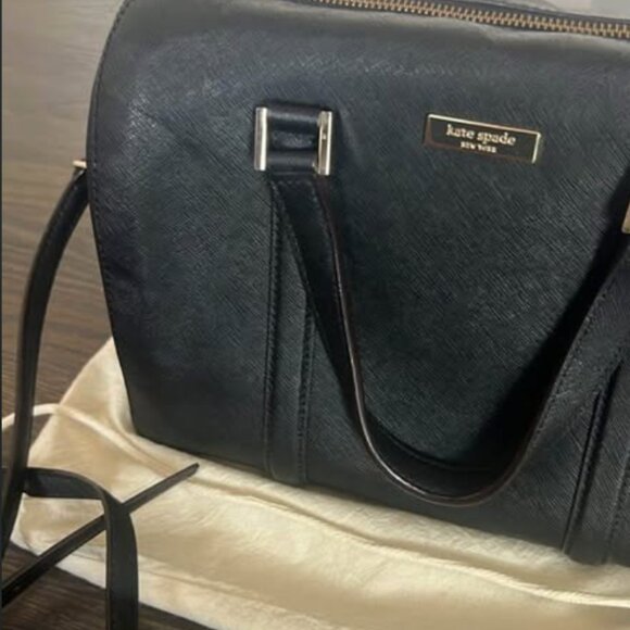 Kate Spade Mini Cassie Newbury Lane Satchel Crossbody Black Purse - Picture 2 of 7
